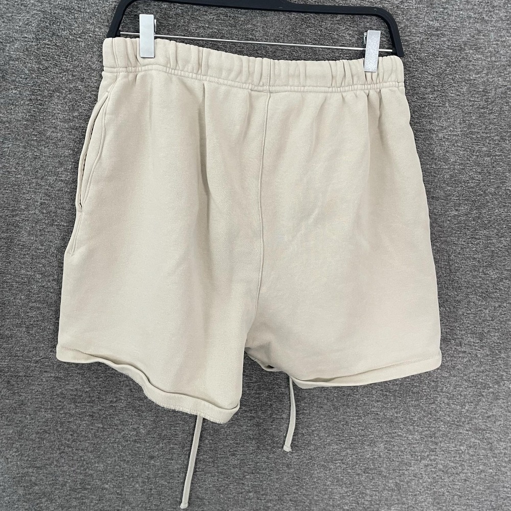 Fear Of God Essentials Sweat Shorts Mens Medium Beige Fleece 5 Inseam Casual - Picture 10 of 12